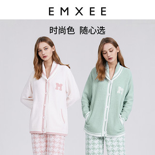 嫚熙睡衣女冬款珊瑚绒加厚加绒保暖家居服套装长袖可外穿 XL 蜜桃粉