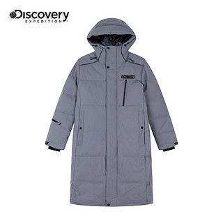 Discovery鹅绒羽绒服男 长款冬季新品时尚大气保暖加厚防寒外套