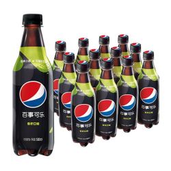 pepsi 百事 可乐 无糖 Pepsi 碳酸饮料 青柠味 汽水 中胶瓶 500ml*12瓶 饮料整箱 百事出品