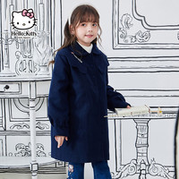 Hello Kitty 凯蒂猫 女童夹棉保暖毛呢外套