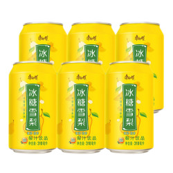 康师傅冰糖雪梨310ml6罐水果汁滋养饮料饮品烧烤梨汁饮料