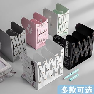 可伸缩书立架创意高中简约铁书架桌上学生用书靠书档书托书隔书夹 大号(长颈鹿/绿色)