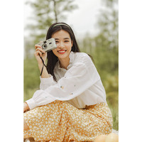 INMAN 茵曼 女子纯棉木耳领衬衫 1813903
