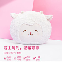 名创优品（MINISO）毛绒公仔生日礼物 儿童玩具咱们裸熊系列趣味趴姿公仔（白熊）39*21cn 羊咩咩系列-抱枕（40*35cm）