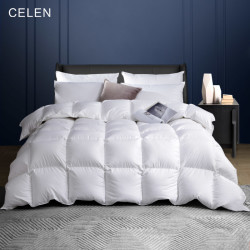 CELEN 120支全棉静音防钻绒羽绒被冬被 单边升级款 200*230cm