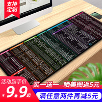鼠标垫超大cad命令办公快捷键大全女动漫电竞护腕垫桌面键盘垫学生写字台桌垫男ps大号游戏电脑垫子定制