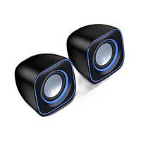 亲子会员：HYUNDAI 现代影音 Q2升级版 2.0声道 桌面 Hi-Fi音箱 黑蓝