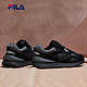 FILA 斐乐 老爹鞋男2021冬新款革面运动鞋JOGGER 黑/南极灰-BD 42