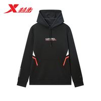 XTEP特步运动卫衣男2021秋冬新款舒适学生运动服上衣外套980129930357