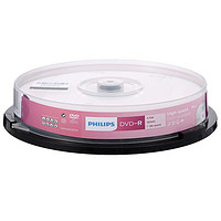 亲子会员：PHILIPS 飞利浦 DVD-R  空白光盘/刻录盘 16速 4.7G 桶装10片