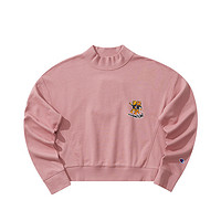Champion 虎虎系列 女士半高领卫衣 UW-VSW11 粉色 L