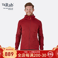 Rab 睿坡 限PLUS：Rab睿坡英国男式弹力抓绒连帽卫衣 QFA-93