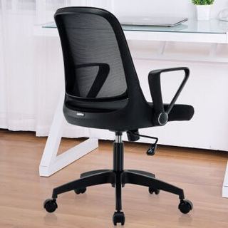 LIANFENG 联丰 电脑椅 办公椅子电竞椅家用人体工学椅会议职员椅 黑色 W-158B