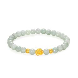 CHJ JEWELLERY 潮宏基 香榭玫瑰足金手链 SCG32600004
