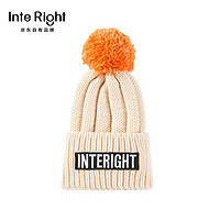 InteRight Interight童装21年款男女童秋冬季儿童时尚保暖毛球针织帽子