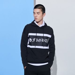 361° 361度男连帽卫衣休闲运动服男时尚潮流连帽套头卫衣外套男