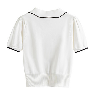 FOREVER 21 女士POLO领短袖T恤 SHFRL2001-L01 米白 M