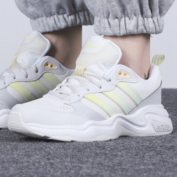 adidas 阿迪达斯 STRUTTER 女子 运动休闲实用舒适跑步鞋 复古老爹鞋 GW2995 白色/灰色/浅黄/亮黄 38(235mm)