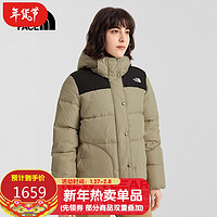 TheNorthFace北面羽绒服女2021冬款户外保暖700蓬鹅绒连帽羽绒外套 5AZ2/CEL 卡其色 L 卡其色 S