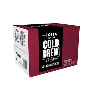 可口可乐 COSTA COFFEE 咖世家 冷萃风味 黑咖 0糖0脂 浓咖啡饮料 248g*12瓶 整箱装 可口可乐出品 新老包装随机发货