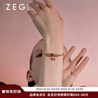 ZEGL小众设计好运麻将手镯女韩版简约开口手环个性手饰品首饰配饰
