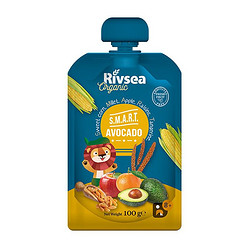 先禾 禾泱泱（Rivsea）水果泥 牛油果甜玉米苹果泥 混合口味果泥 均衡营养 进口 1袋装100g 8个月+