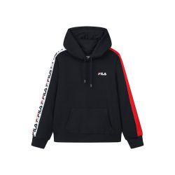fila斐乐女装时尚简约宽松休闲卫衣百搭运动女长袖女式针织连帽上衣