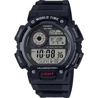 CASIO 卡西欧 Men's Digital Black Resin Strap Watch 45mm