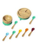 Avanchy Baby's Bamboo Suction Bowl, Plate & Spoon Set