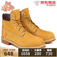 Timberland 女鞋户外高帮大黄靴12909W宽版 小麦色 6(国码39)