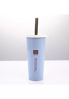 Water Cup, No Leakage Multi-Functional Double Lid With Straw (16oz/475ml)
