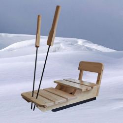 拓思途冰车冬季户外雪上爬犁冰车木质滑冰车雪橇车冰爬犁