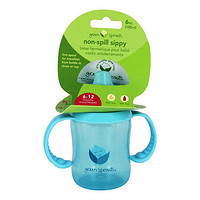 小绿芽 Non Spill Sippy 6-12 Months Aqua, 1 Ea