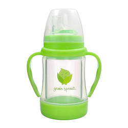 Green Sprouts 小绿芽 Glass Sip N Straw Cup, Lime,  1 Ea