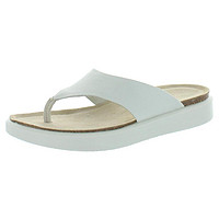 ecco 爱步 ECCO Womens Corksphere Leather Slip On Thong Sandals