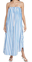 GANNI Stripe Cotton Strap Dress