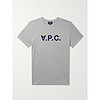 A.P.C. 2021秋季APC男深灰色棉质字母印花T恤NET-A-PORTER