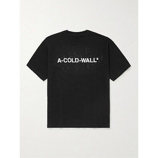 A COLD WALL男黑色字母印花T恤NET-A-PORTER