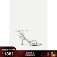 JWAnderson 2021秋季女人造珍珠链饰绑带高跟凉鞋NET-A-PORTER