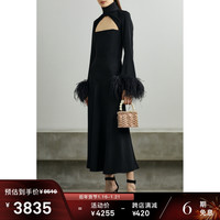16ARLINGTON 2021秋季女黑色派对礼服连衣裙