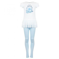 Blue Perfume Bottle Leggings Set