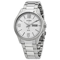 CITIZEN 西铁城 Citizen Quartz Silver Dial Stainless Steel Mens Watch BF2001-55A