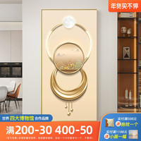 简约现代轻奢玄关装饰画过道画走廊金色几何入户正对门玄幻挂画