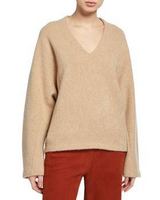 VINCE V-Neck Dolman-Sleeve Sweater