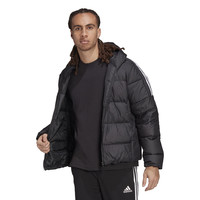 adidas 阿迪达斯 ESS MID D H JKT男士舒适休闲运动保暖短款连帽羽绒服 XS 黑色