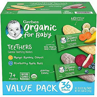 Gerber 嘉宝 Organic Teethers, Variety Pack (36 ct.)