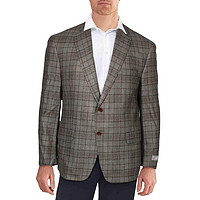 Hart Butte Hart Schaffner Marx Mens Wool Plaid Two-Button Blazer