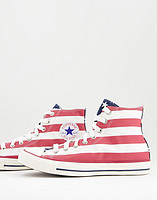 CONVERSE 匡威 Converse Chuck Taylor All Star Hi Archive USA Print trainers in white