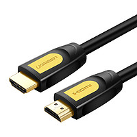 UGREEN 绿联 HD101 HDMI2.0 视频线缆 1.5m 黄黑头 圆线