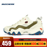 Skechers斯凯奇2022春新款男女撞色老爹鞋情侣鞋厚底复古运动鞋894096/896087 894096-NTMT-C 自然色/多彩色 41.5